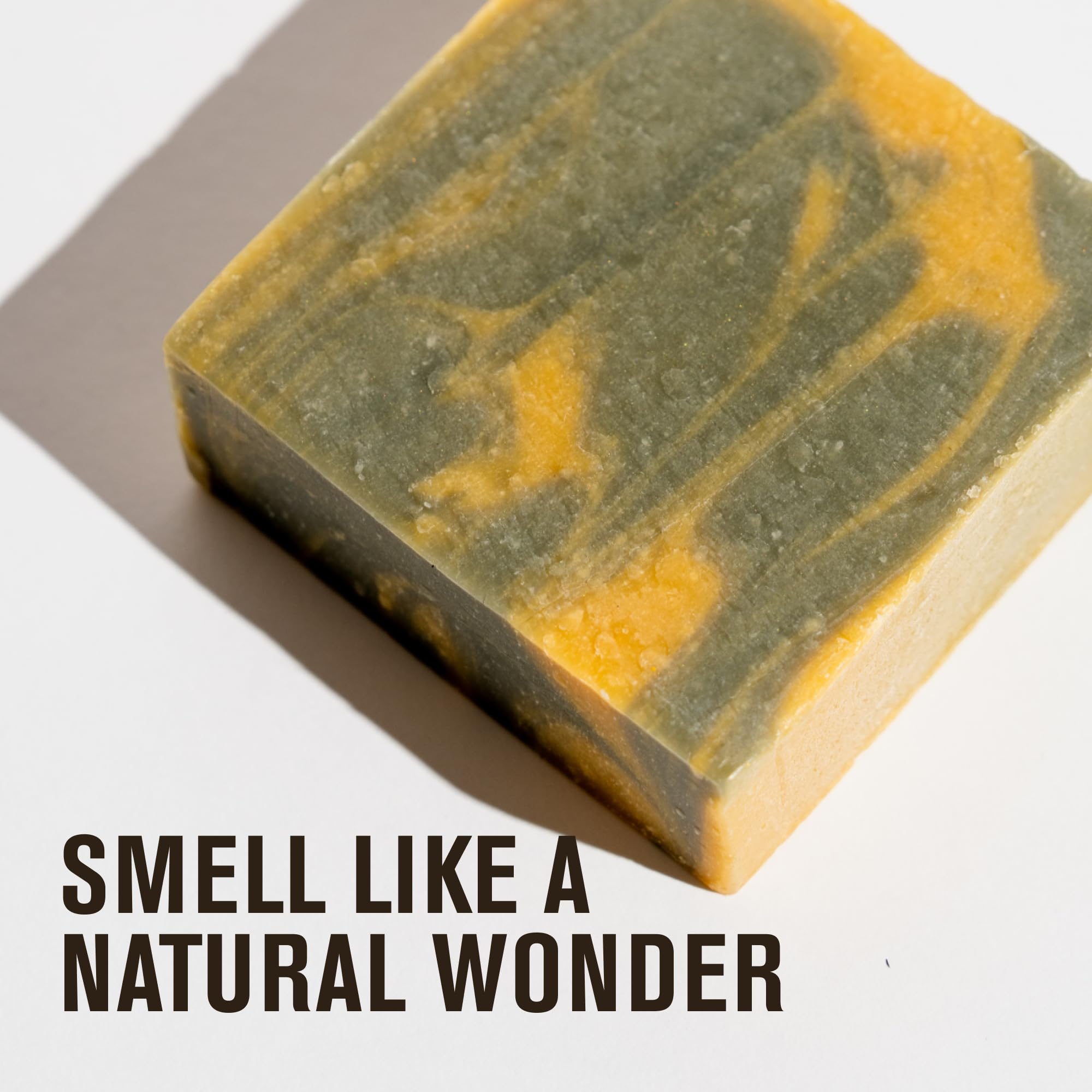Every Man Jack coconut-olive oils hydration bar demonstrates nourishing formula.