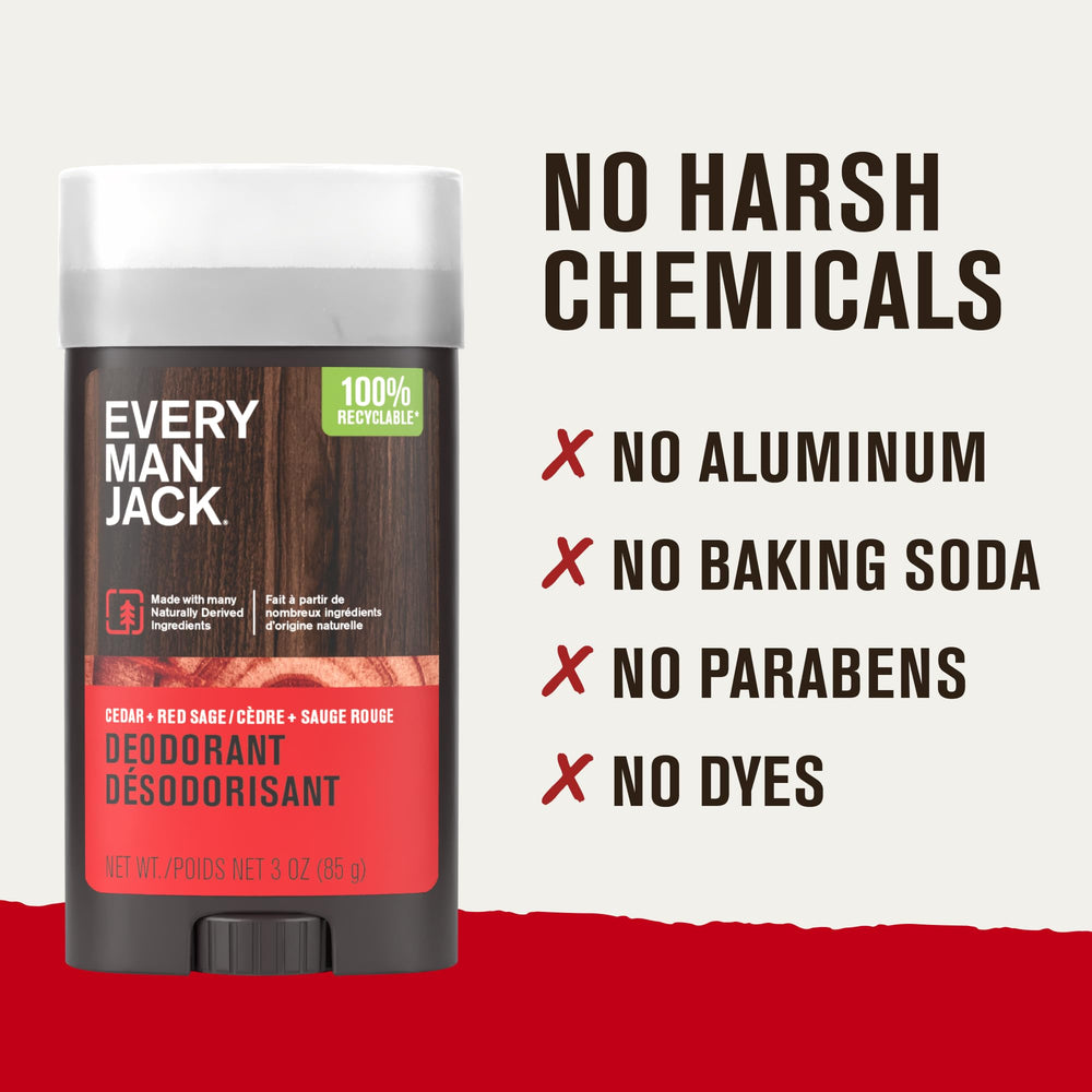 Every Man Jack cotton-extract ingredient absorbs moisture for comfort.