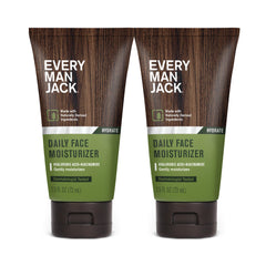 Every Man Jack Daily Face Lotion bottle front shows hydrating formula for dry skin.