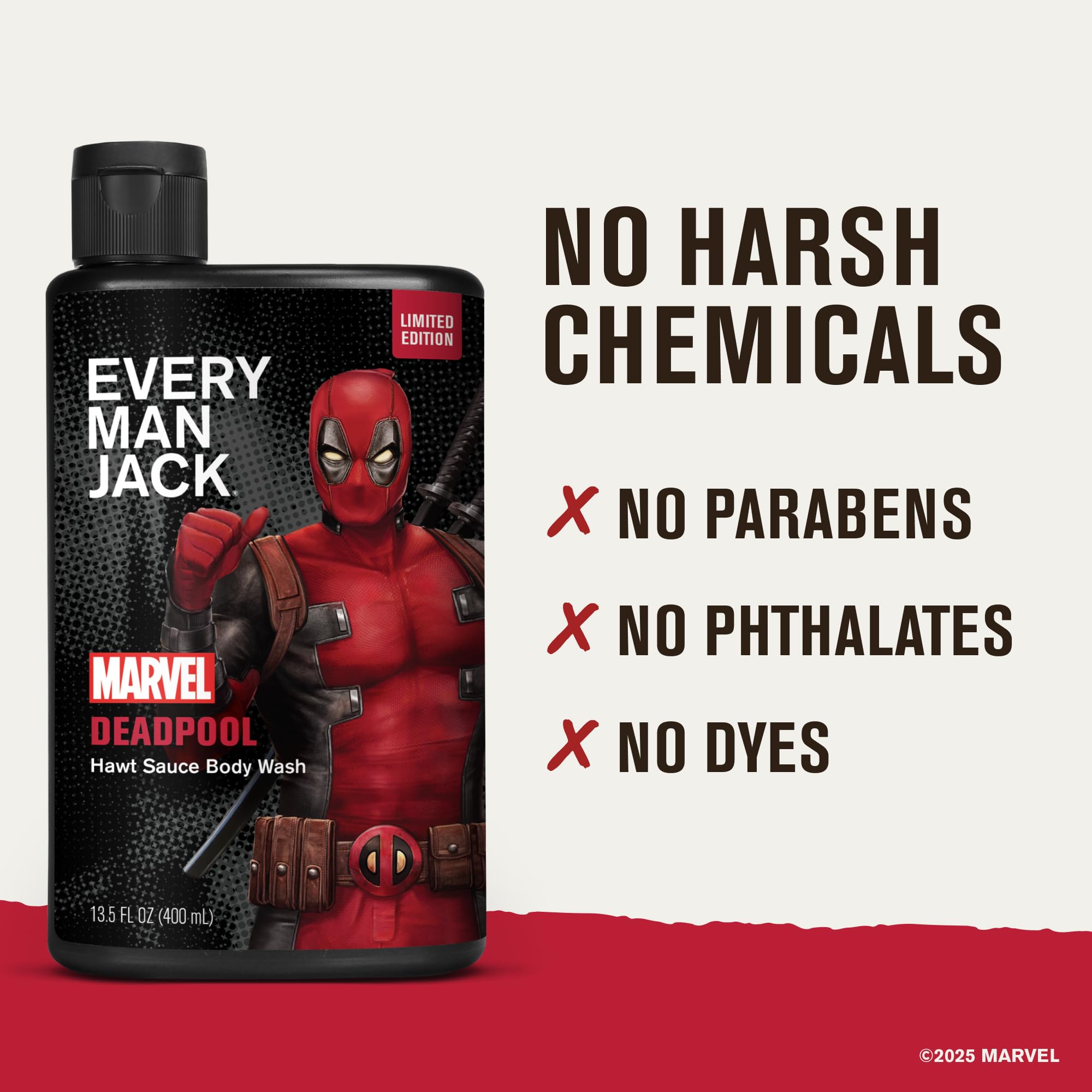 Every Man Jack Deadpool body wash gift-pack image signals bundled value