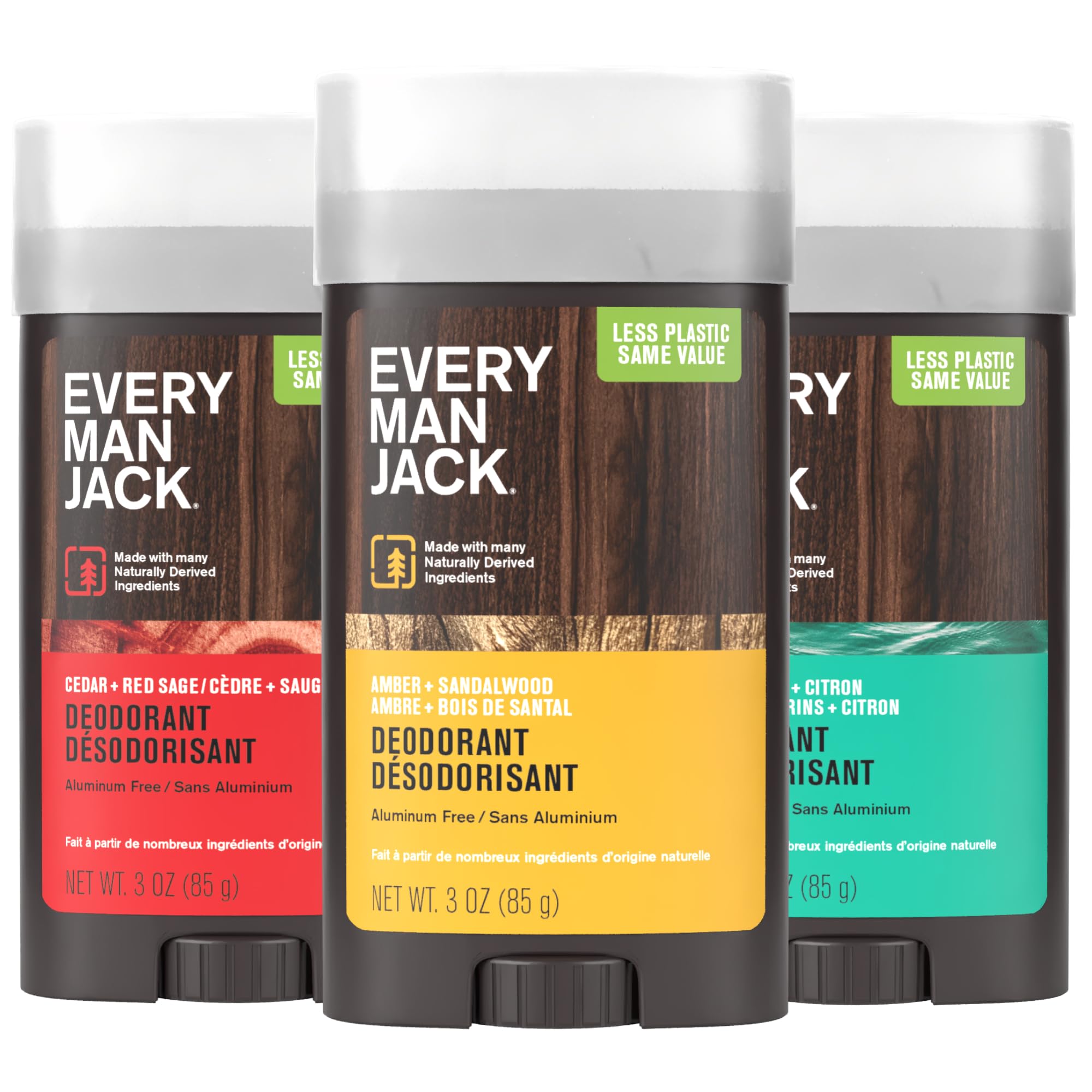 Every Man Jack Cedar Red Sage deodorant stick with woodsy scent for daily confidence