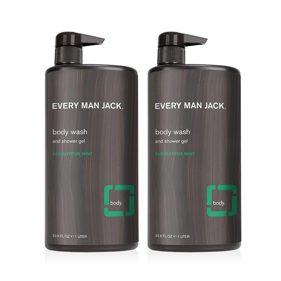 Every Man Jack eucalyptus mint bathroom scene evokes a forest-inspired morning routine