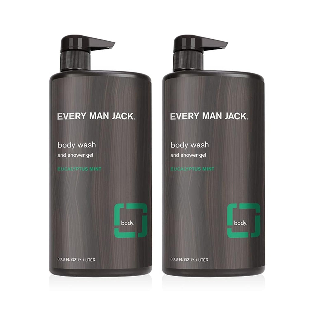 Every Man Jack eucalyptus mint bottle front signals forest fresh scent for a refreshing start