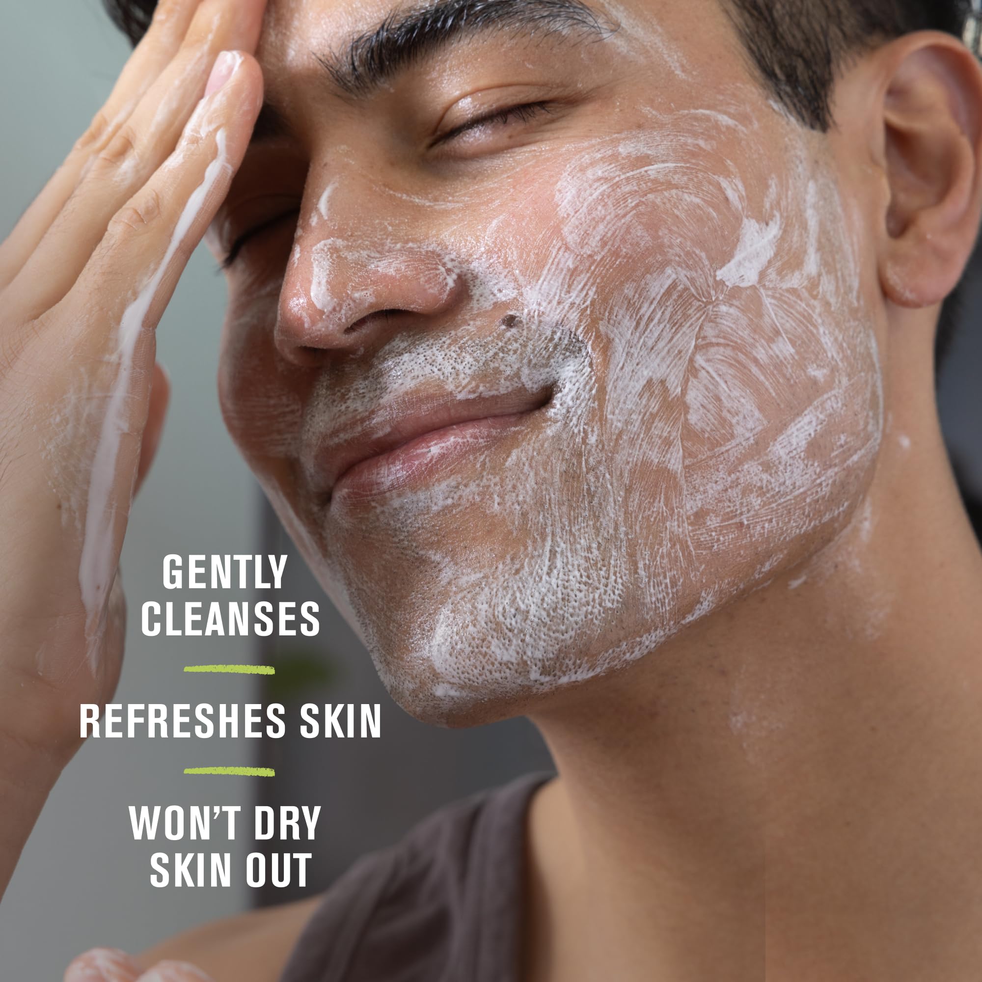 Every Man Jack routine usage image showing simple morning cleanse for daily care.