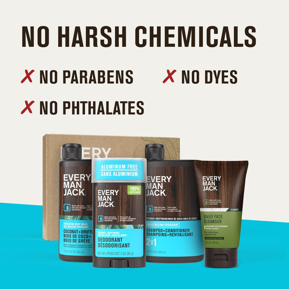 Every Man Jack face wash for refreshing daily skincare.