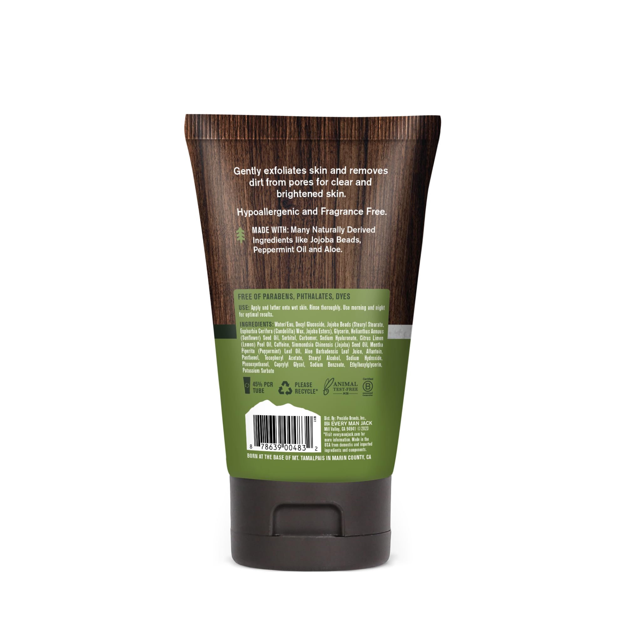 Every Man Jack Gentle Exfoliating Scrub daily-use shot in routine