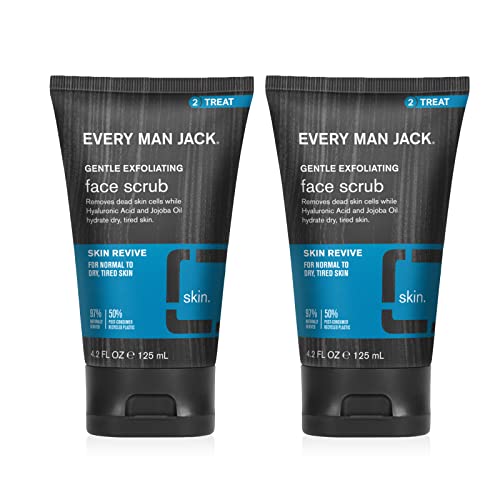 Every Man Jack Gentle Exfoliating Scrub packaging shot highlighting vegan, cruelty-free status