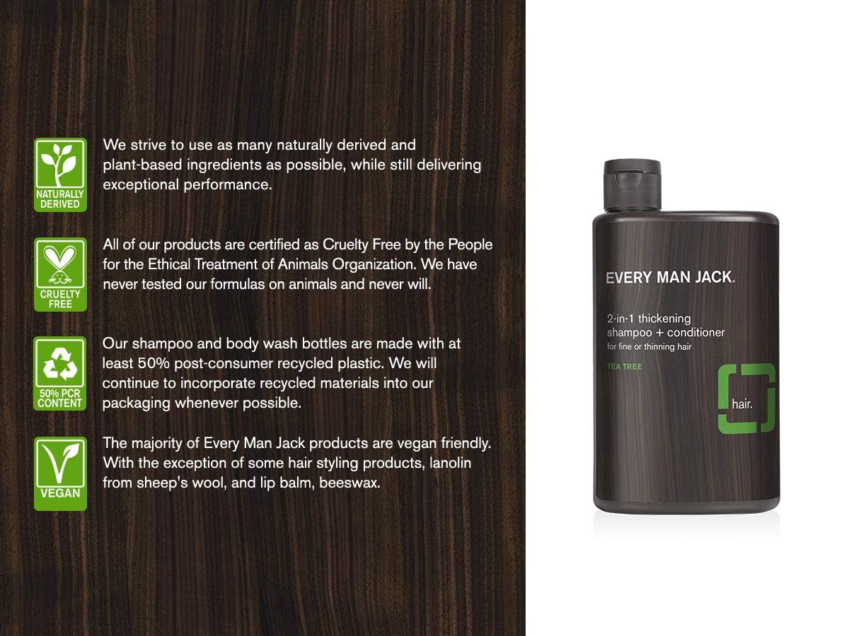 Every Man Jack ingredients coconut aloe tea tree image emphasizes natural care and invigorating scent.