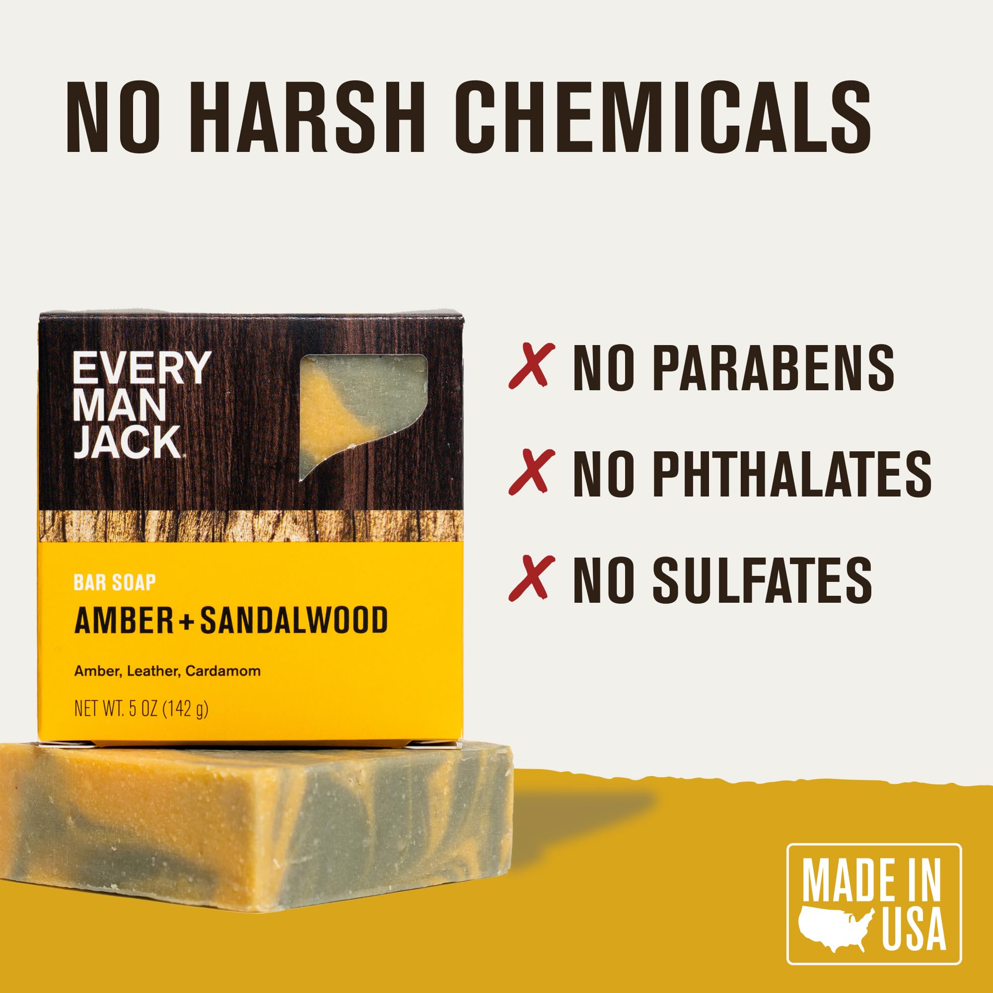Every Man Jack made-in-USA and B Corp seal emphasizes ethics.