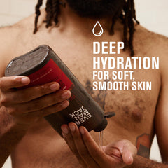 Every Man Jack Cedar Red Sage lather in hand demonstrates moisturizing cleanse.