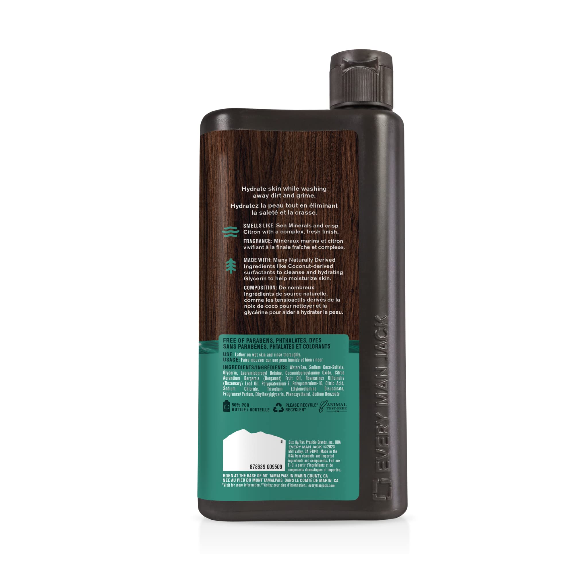 Dual-pack packaging demonstrates portability for gym or travel showers.