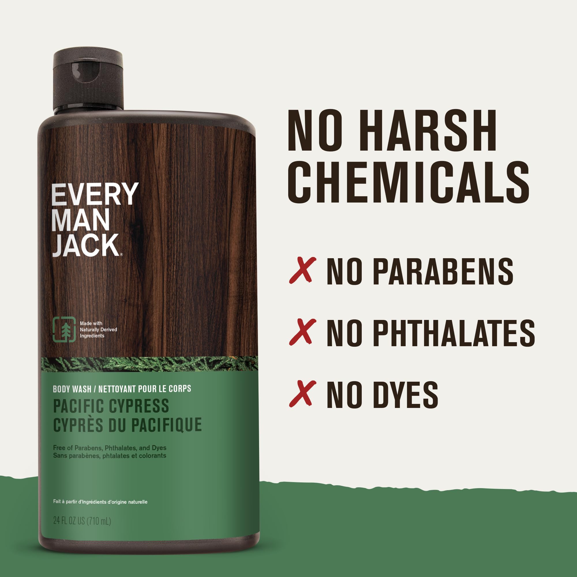 Packaging and labeling emphasize cruelty-free, naturally derived ingredients.