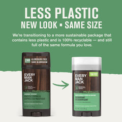 Every Man Jack Pacific Cypress deodorant application swatch demonstrating smooth glide and odor protection