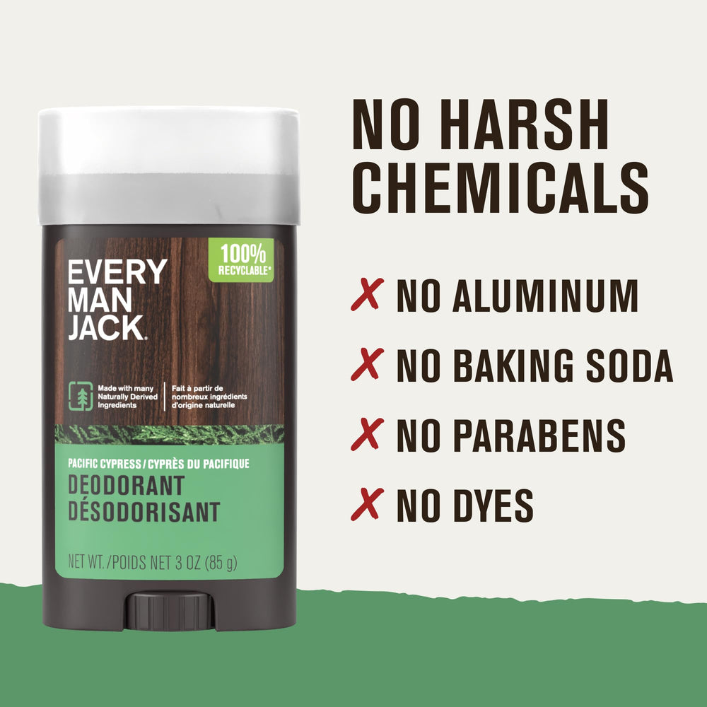 Every Man Jack Pacific Cypress lichen extract targets odor naturally