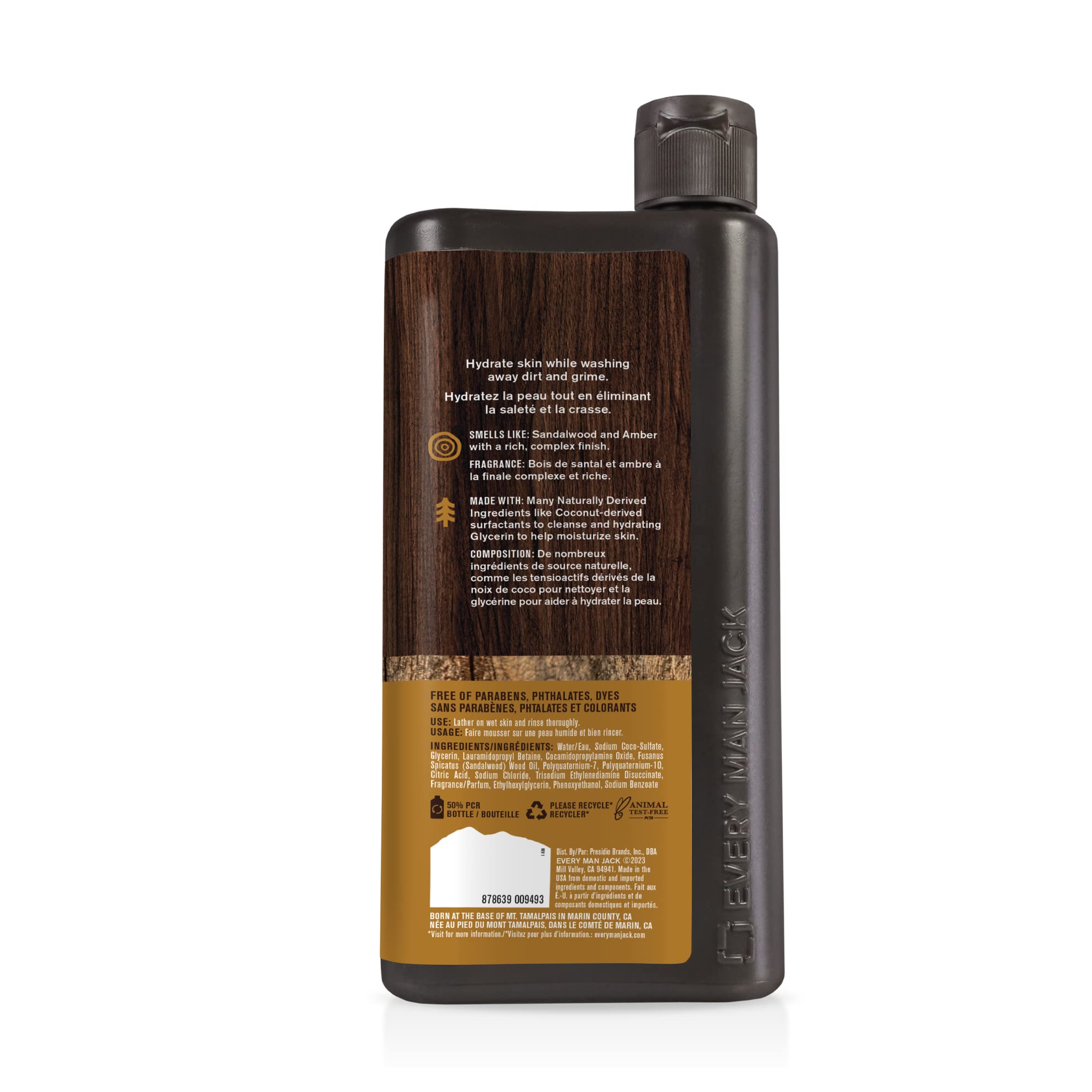 Every Man Jack pack-of-2 Amber+Sandalwood hydrating wash.