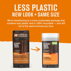 Every Man Jack 2-pack deodorant pack shot highlights aluminum-free formula