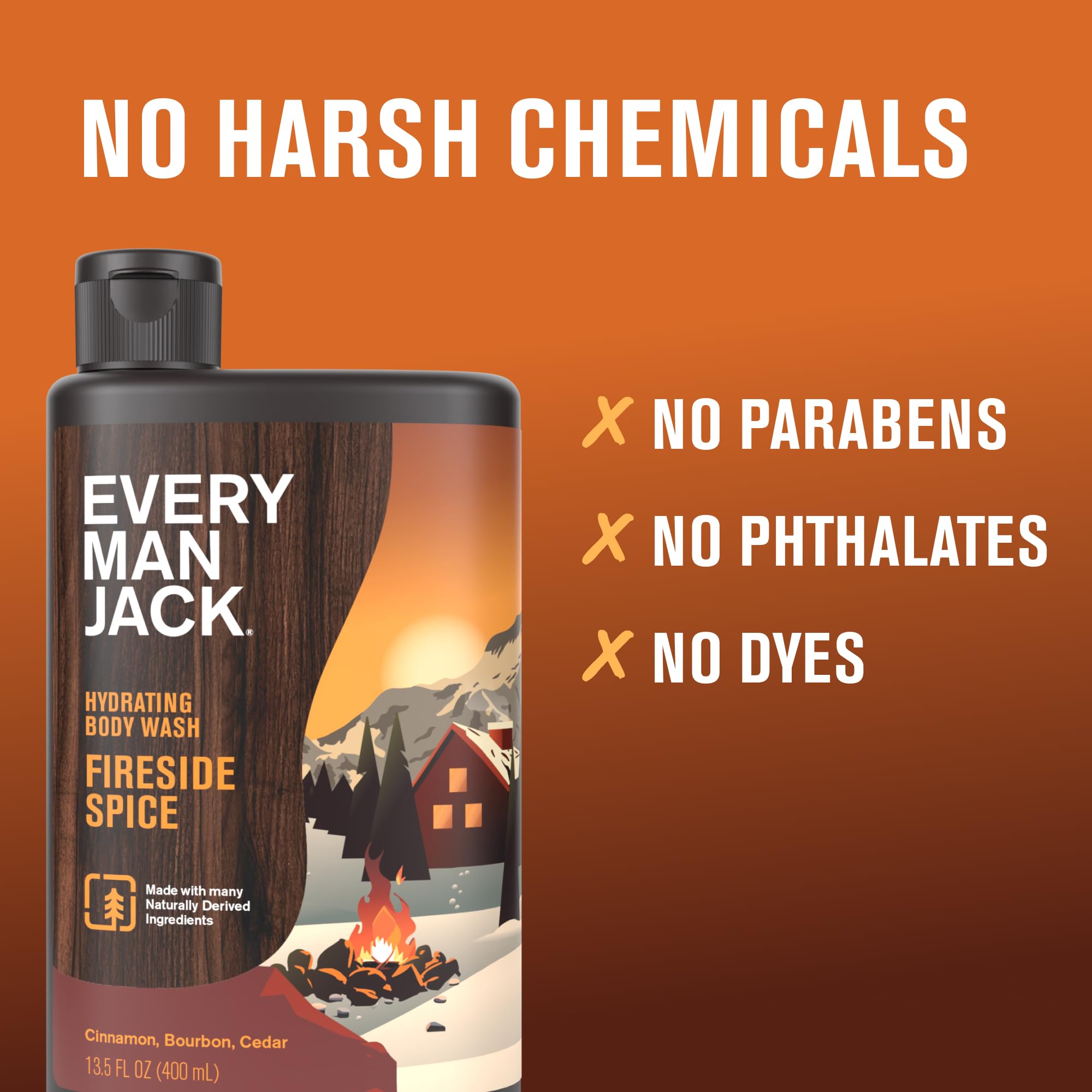 Every Man Jack product bottle on shelf highlights natural ingredients.