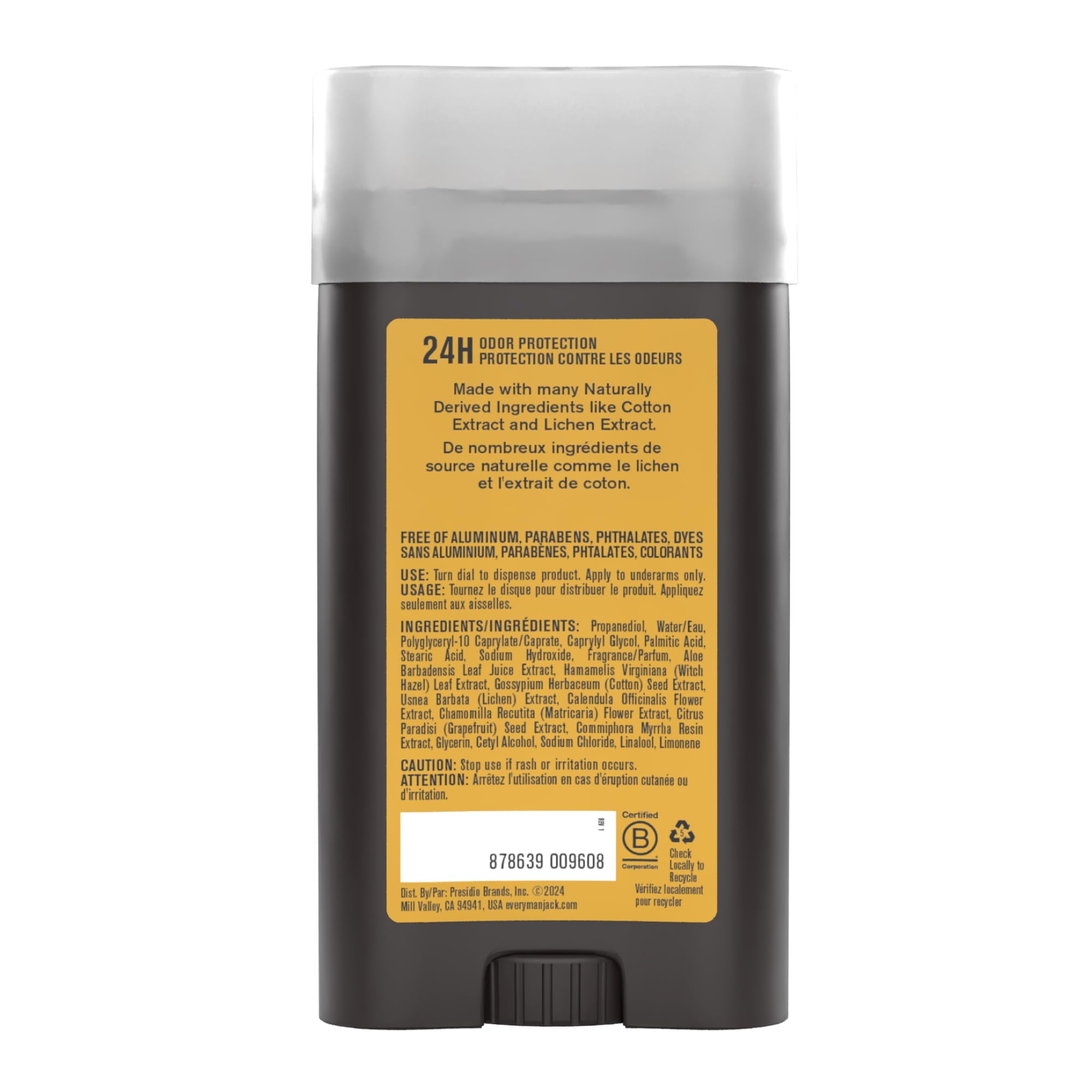 Every Man Jack packaging highlights sustainable choices for daily use.