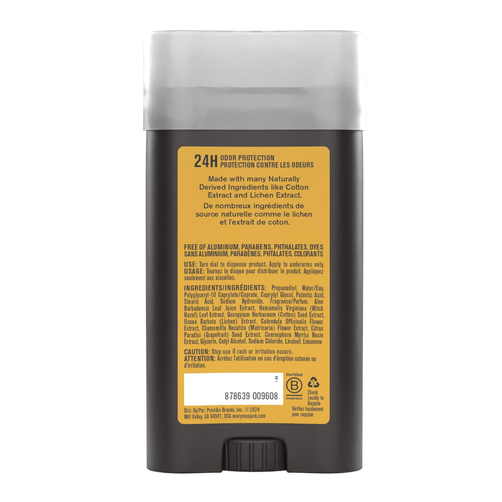 Every Man Jack packaging highlights sustainable choices for daily use.