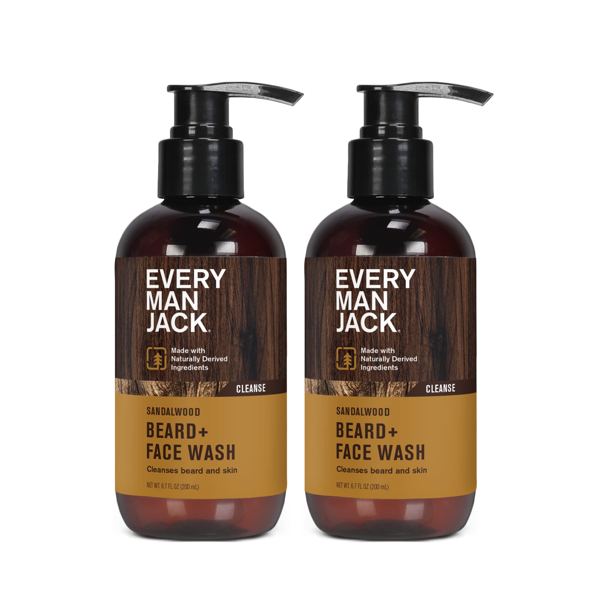 Every Man Jack sandalwood beard wash ingredients aloe coconut for natural care