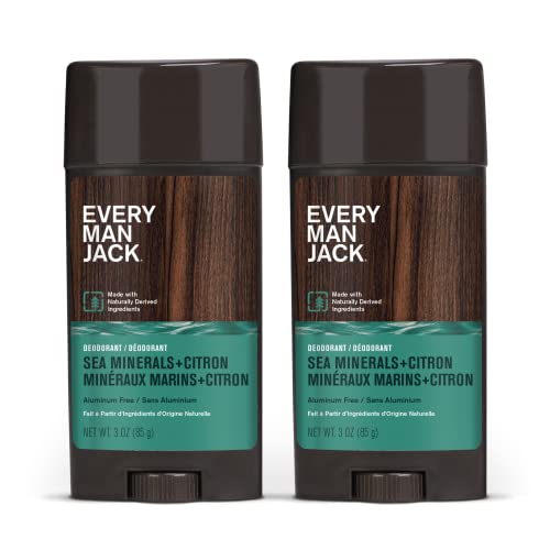 Every Man Jack retail display shows accessible, aluminum-free choice for active lifestyles.