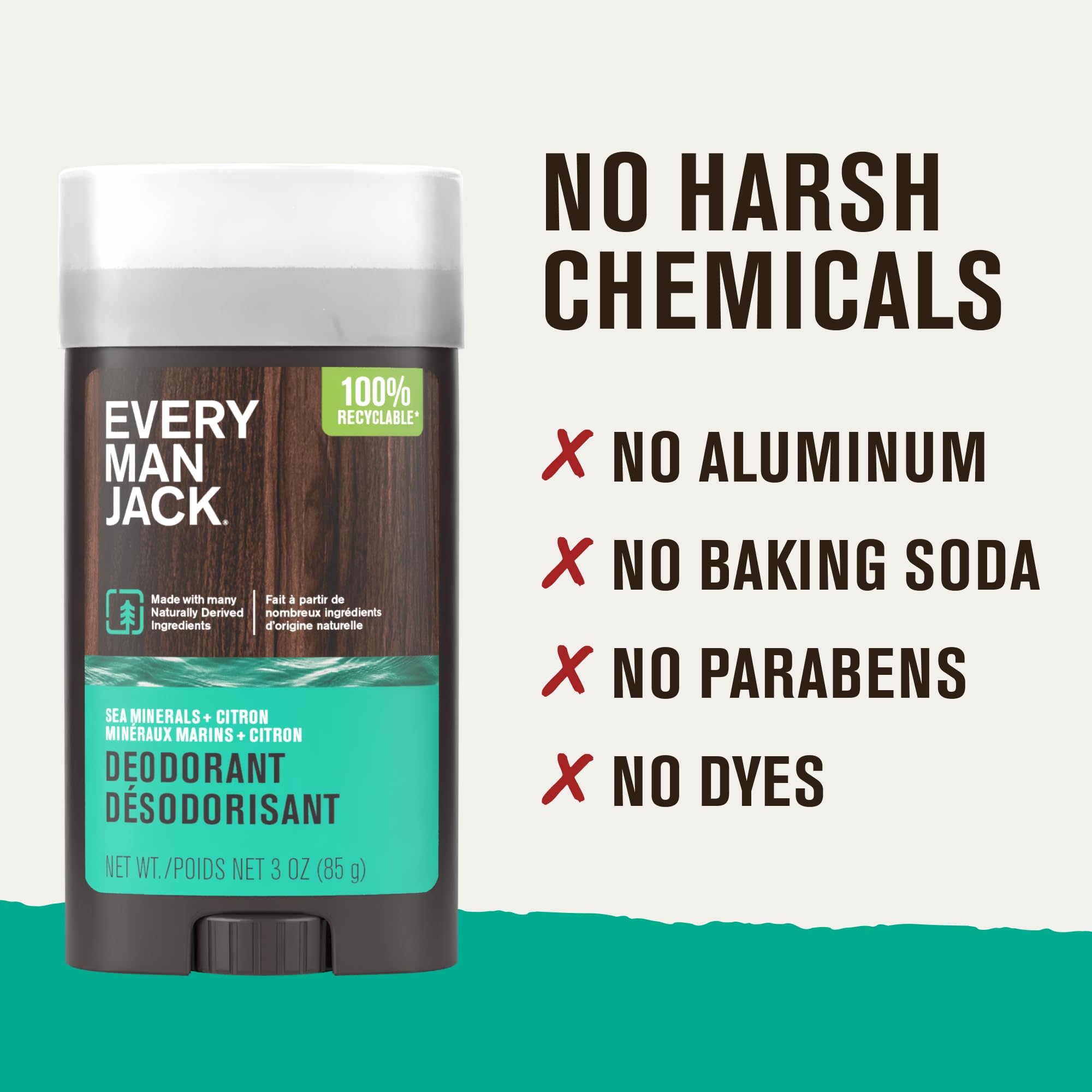 Every Man Jack scent profile image highlights sea minerals, citron, and pink pepper notes.