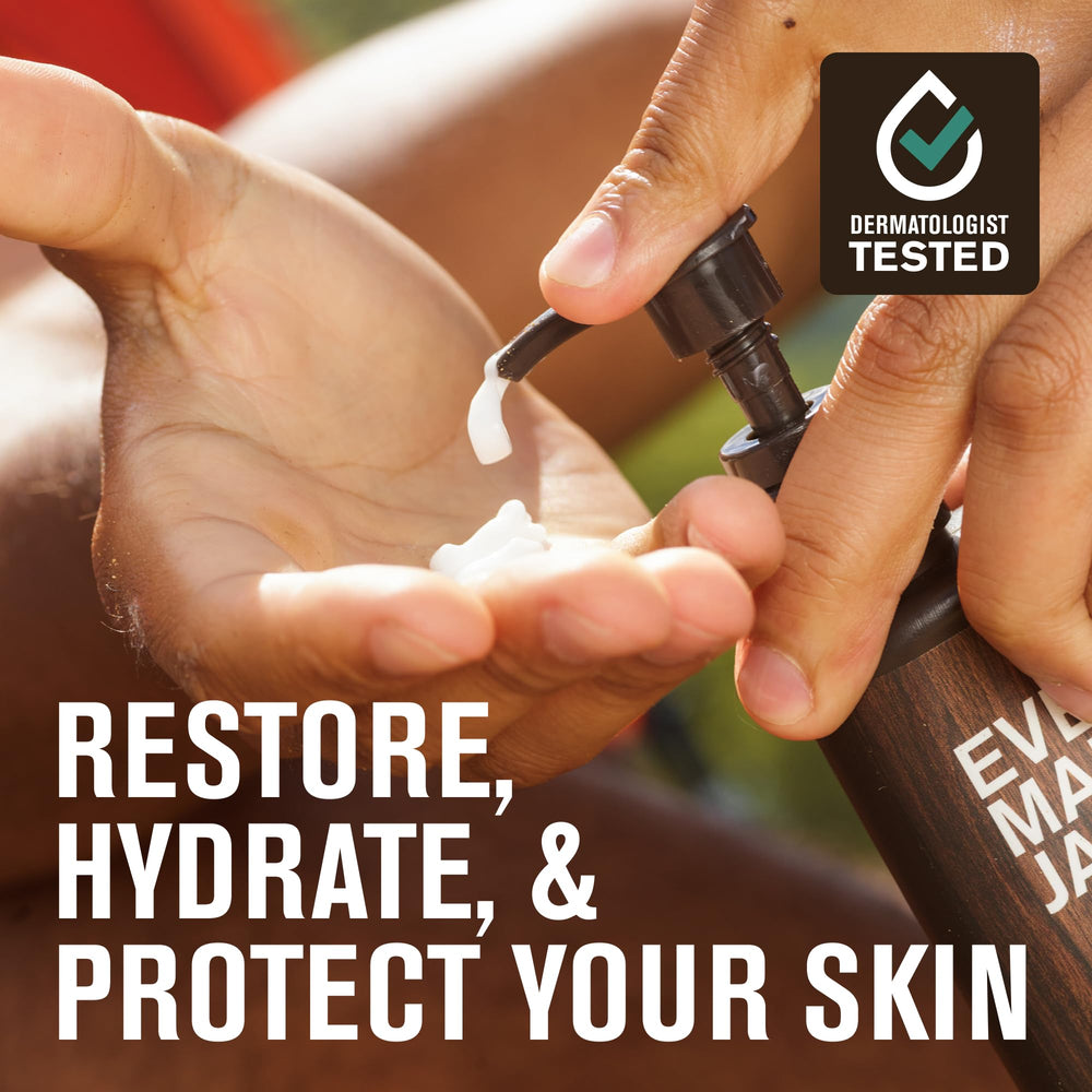 Every Man Jack sea minerals citron lotion pump close-up shows fresh ocean scent.