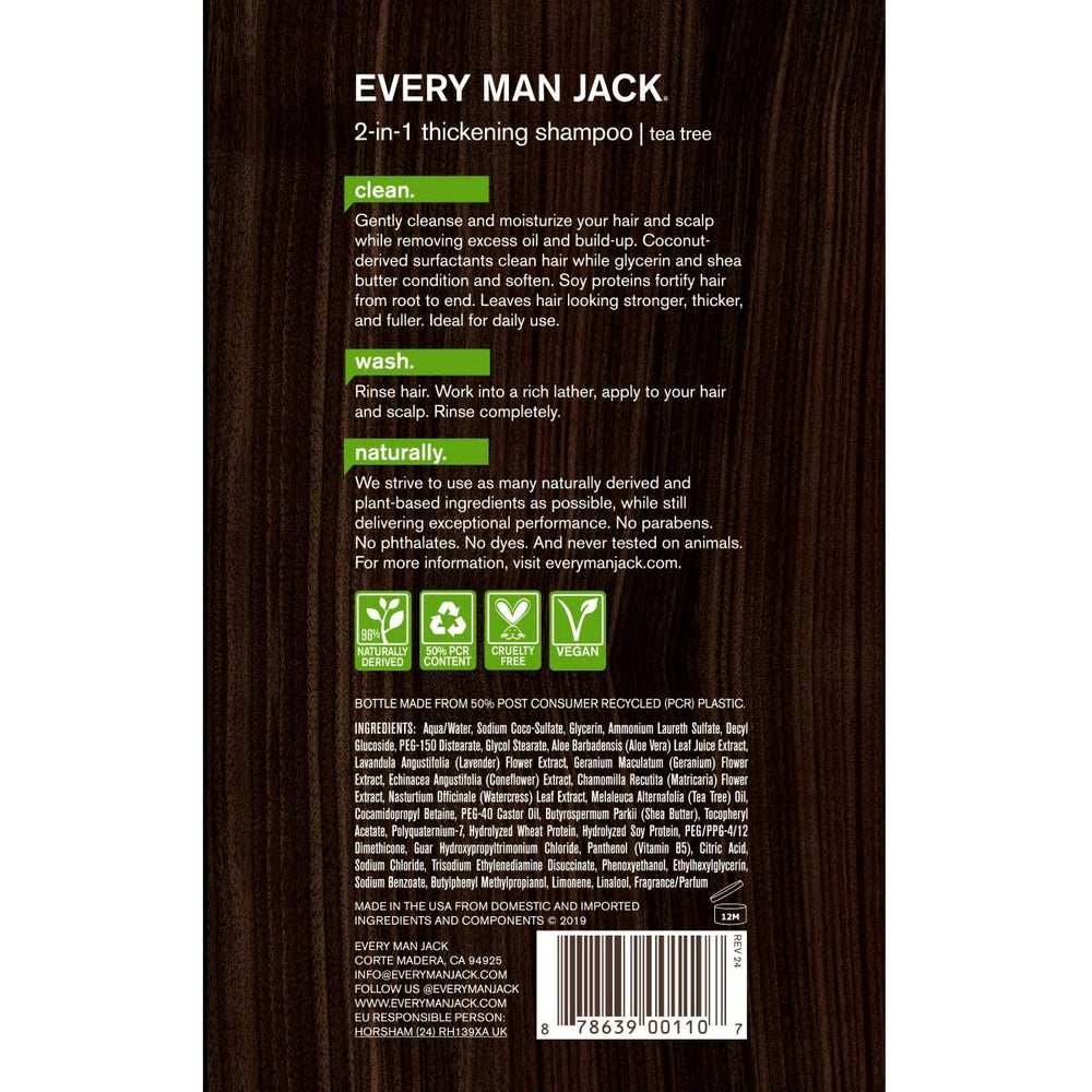 Every Man Jack shampoo lather foamy close-up showcases rich cleansing action without heavy residue.
