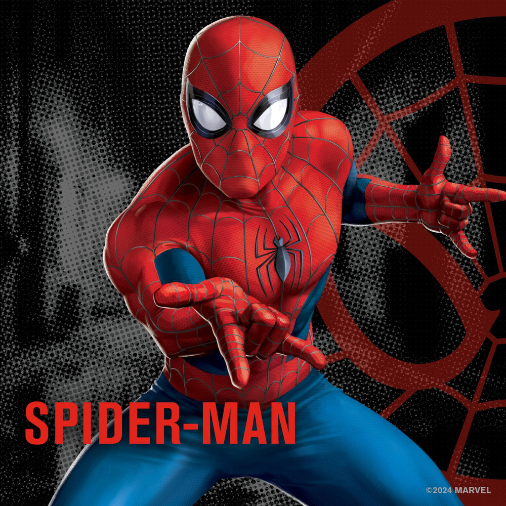 Every Man Jack Spider-Man deodorant bottle top view.