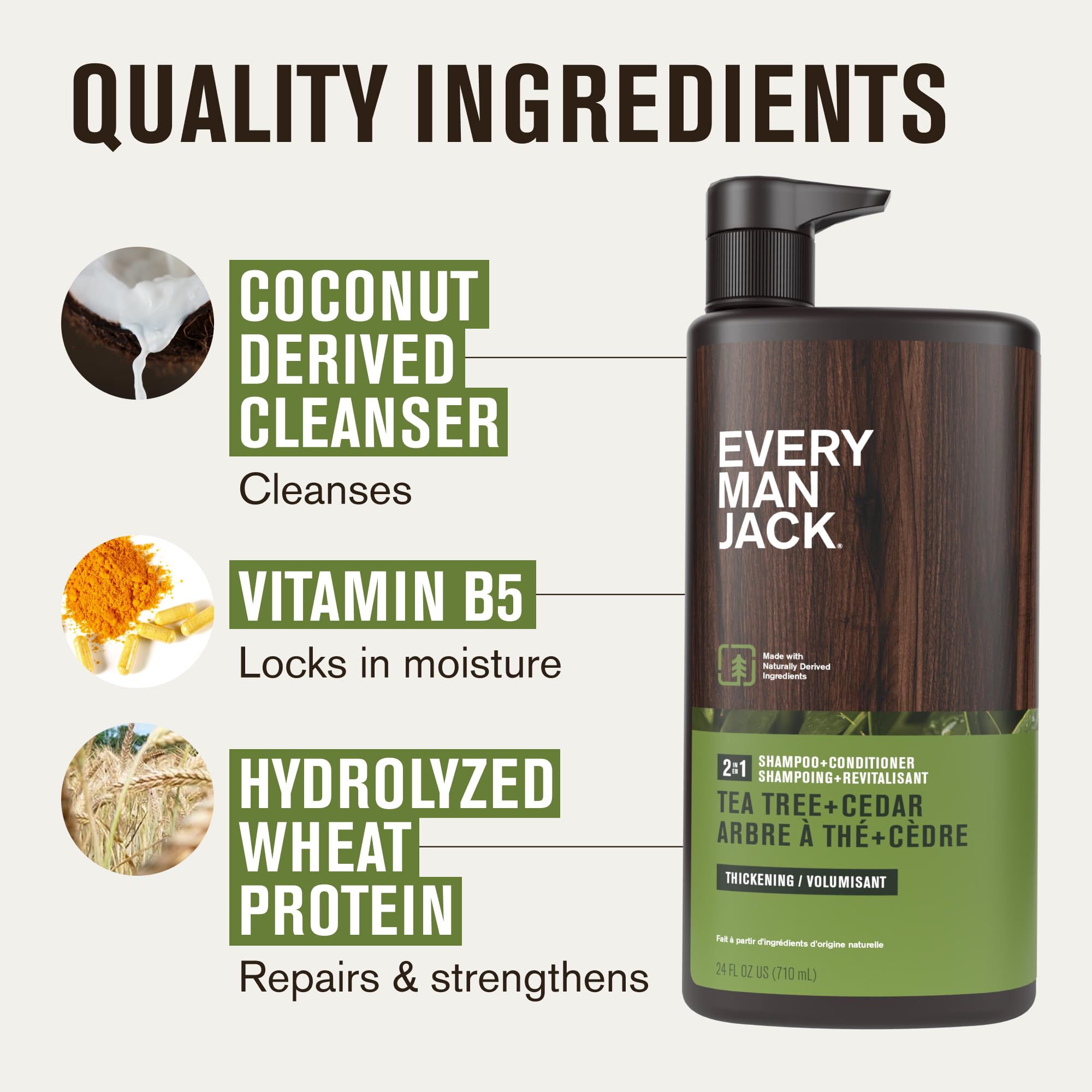 Every Man Jack tea tree cedar aroma image conveys invigorating spa-like scent.