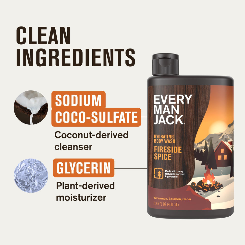 Every Man Jack USA-made, B Corp-certified label communicates mindful grooming.