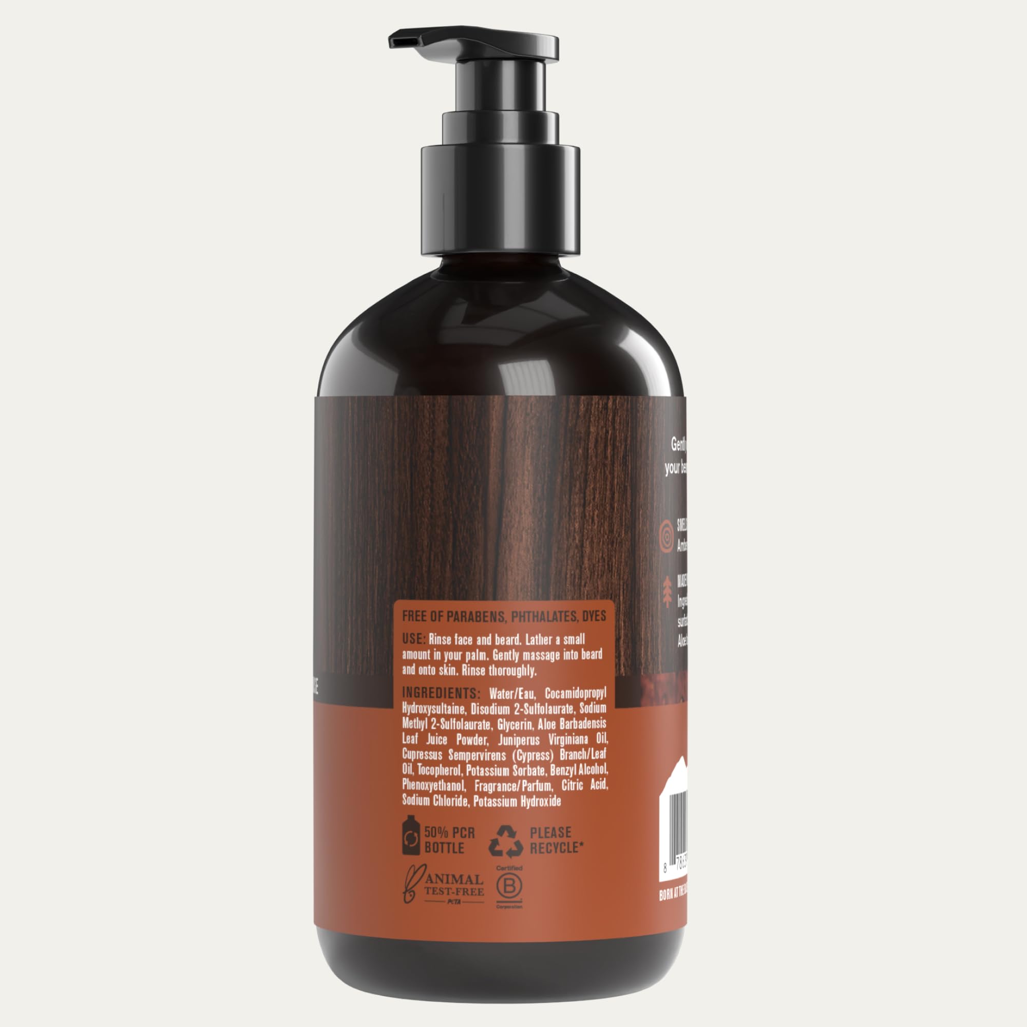 Every Man Jack vanilla and conifers scent notes highlighted in design