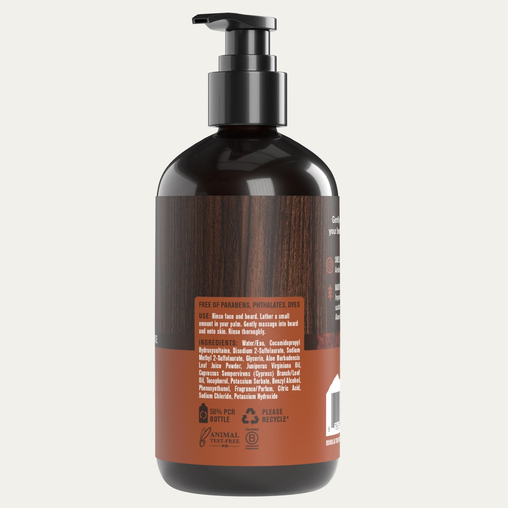 Every Man Jack vanilla and conifers scent notes highlighted in design