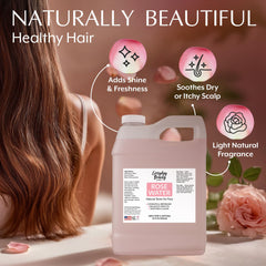 Everyday Beauty rose water toner packaging showcases bulk 32oz bottle for value and convenience.
