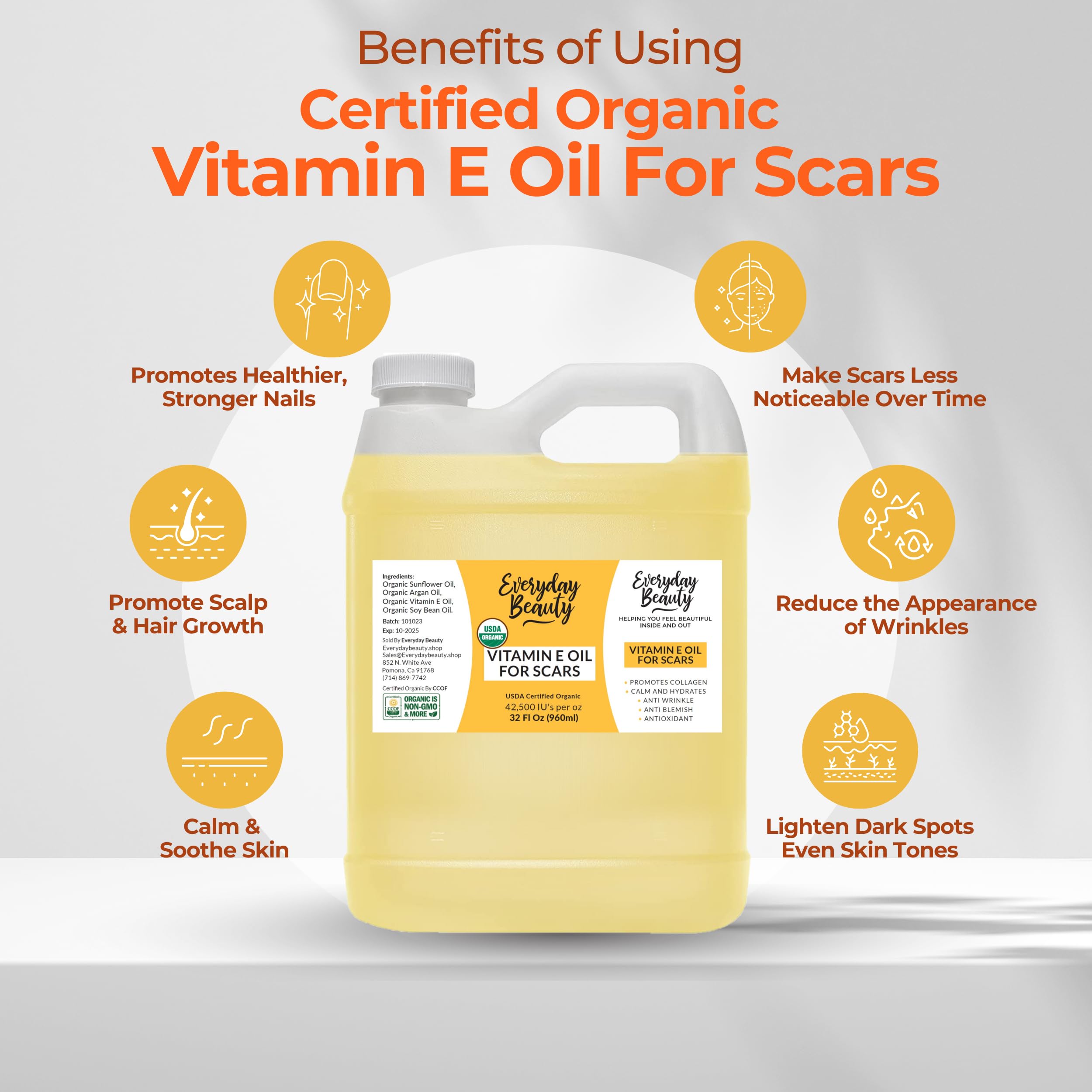 Everyday Beauty Vitamin E Oil application on scar-prone skin for gentle care