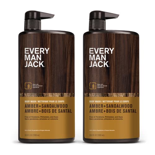 Every Man Jack Nourishing Amber + Sandalwood product-lineup suggests fragrance consistency