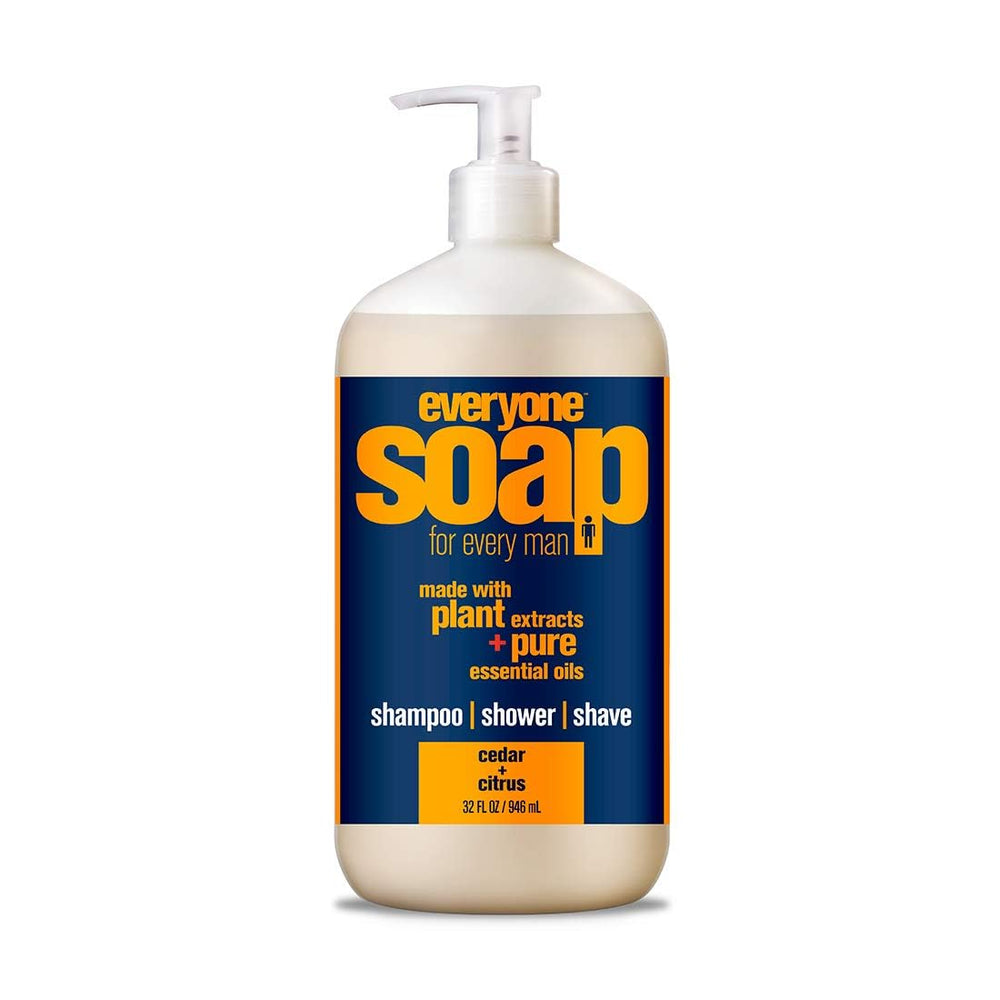 Everyone 3-in-1 Soap bottle with cedar and citrus scent for all-in-one cleansing.