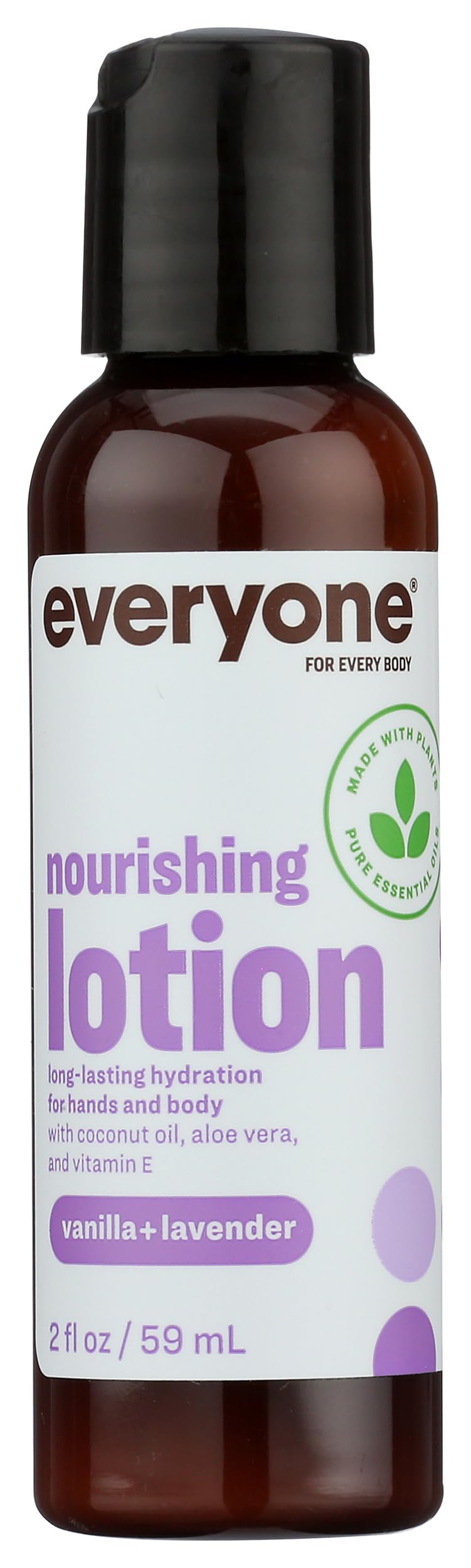 Everyone vanilla lavender 2in1 lotion bottle—calm, hydrated skin.