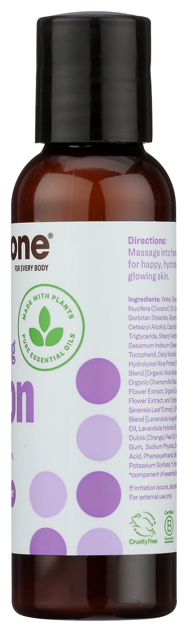 Everyone 2in1 lotion hands-on application texture close-up—fast-absorbing hydration.