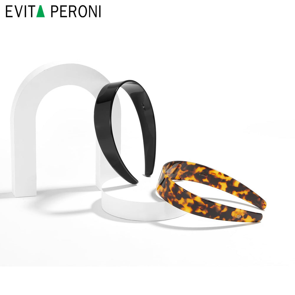 EVITA PERONI diadema en tono tortuga, suave al tacto para cabello fino