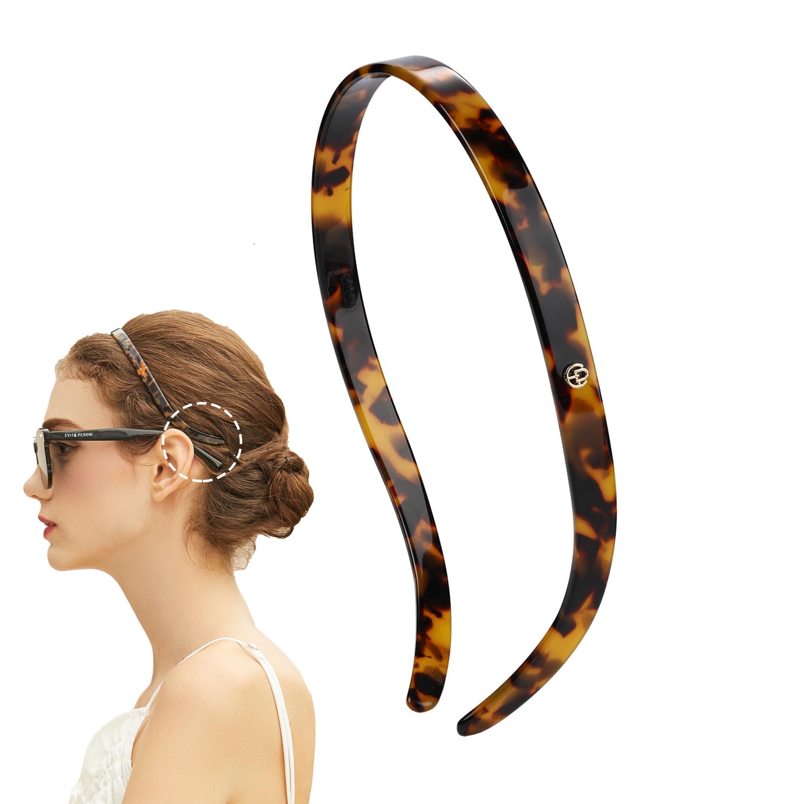 EVITA PERONI hair-band eyewear-fit shows glasses-friendly design for secure all-day wear
