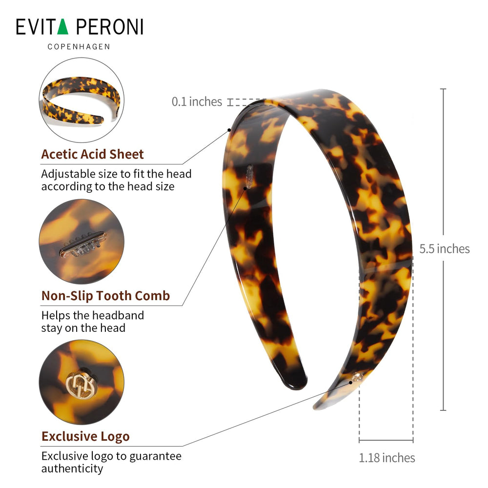 EVITA PERONI headband worn during makeup keeps hair tidy and facial focus.