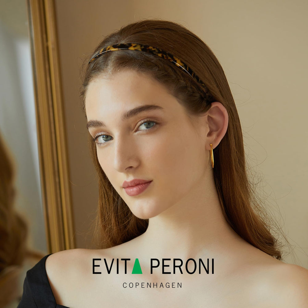 EVITA PERONI headband-size-adjust demonstrates flexible fit for comfort during daily activities