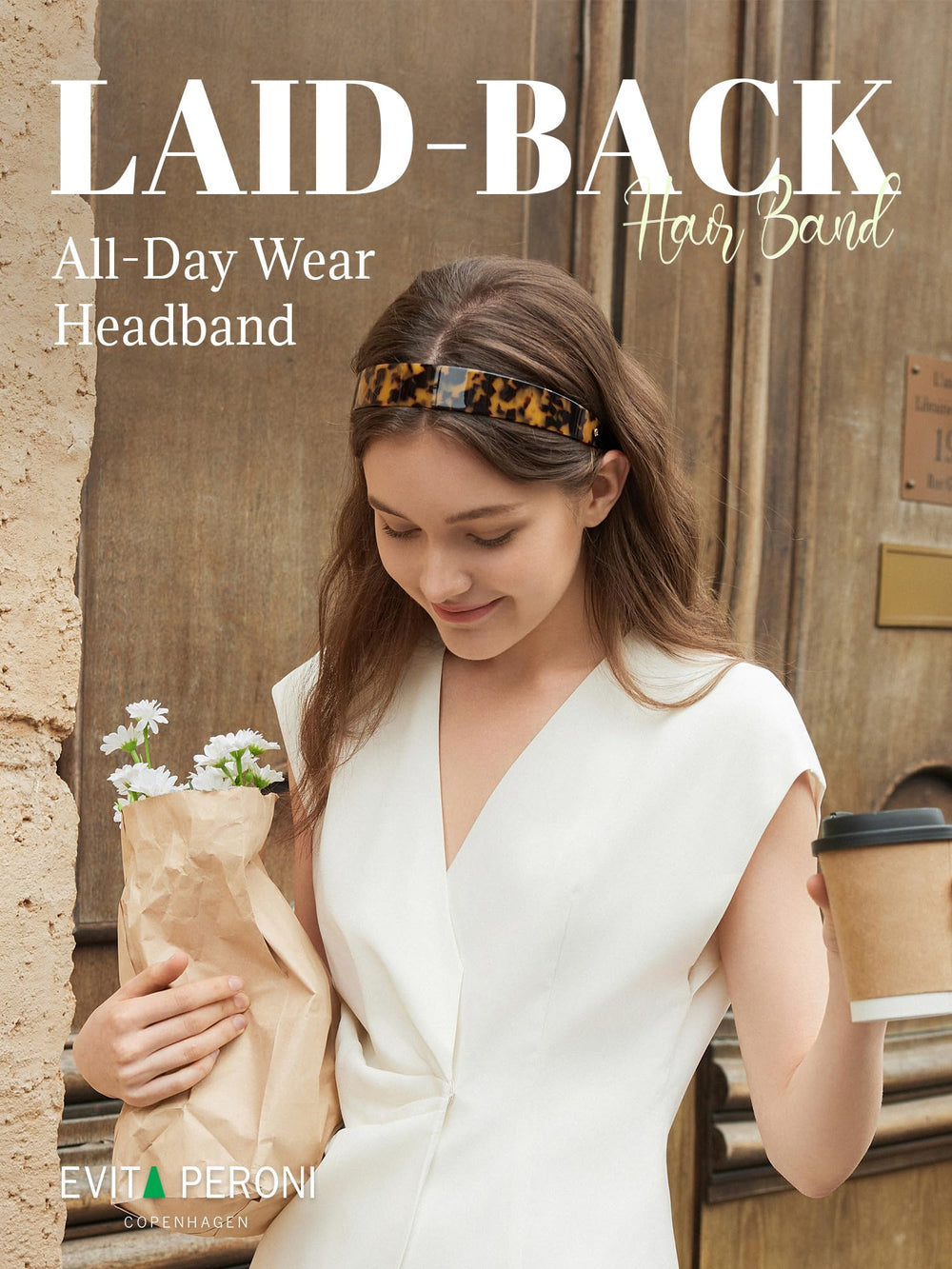 EVITA PERONI tortoise headband during workouts delivers secure, slip-free wear.