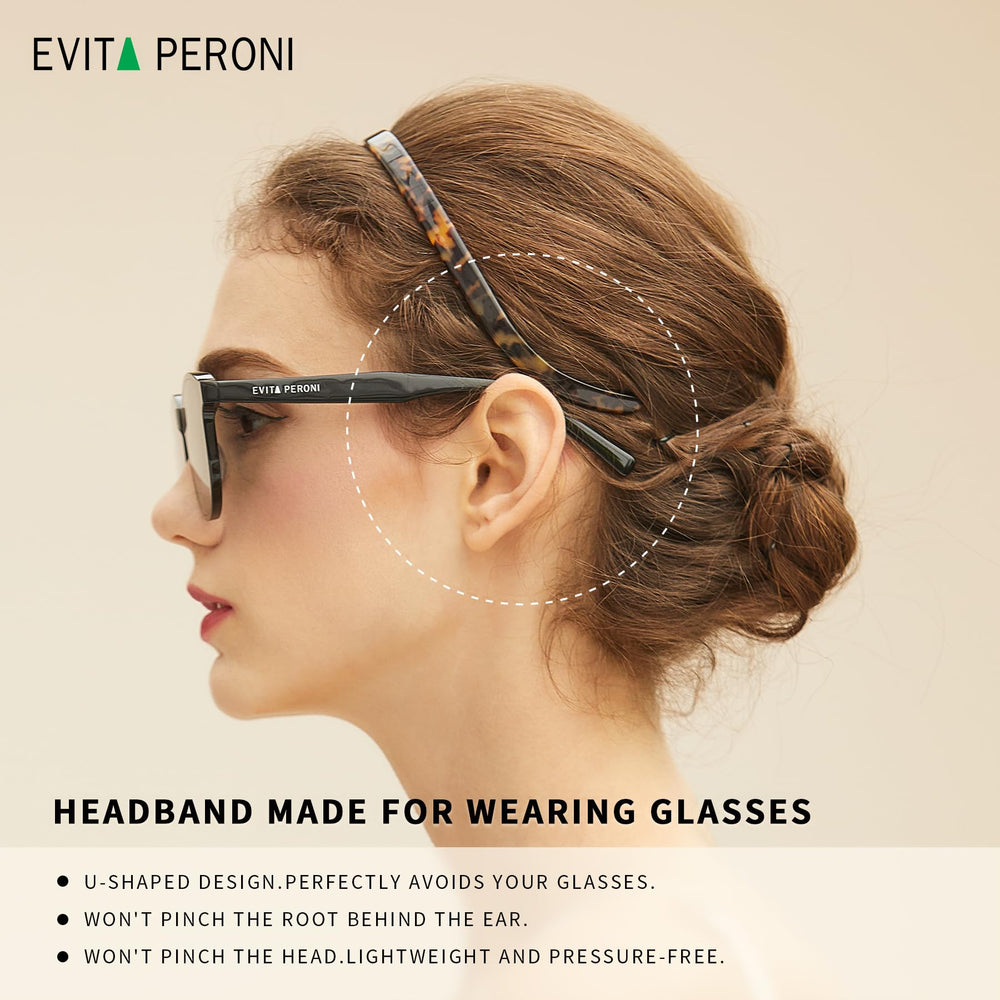 EVITA PERONI no-pressure design highlights gentle U-shape to reduce head pressure