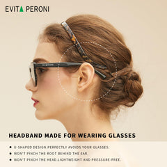 EVITA PERONI no-pressure design highlights gentle U-shape to reduce head pressure