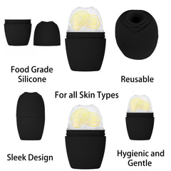 Evmliy Ice Roller packaging highlights reusable, BPA-free silicone design.