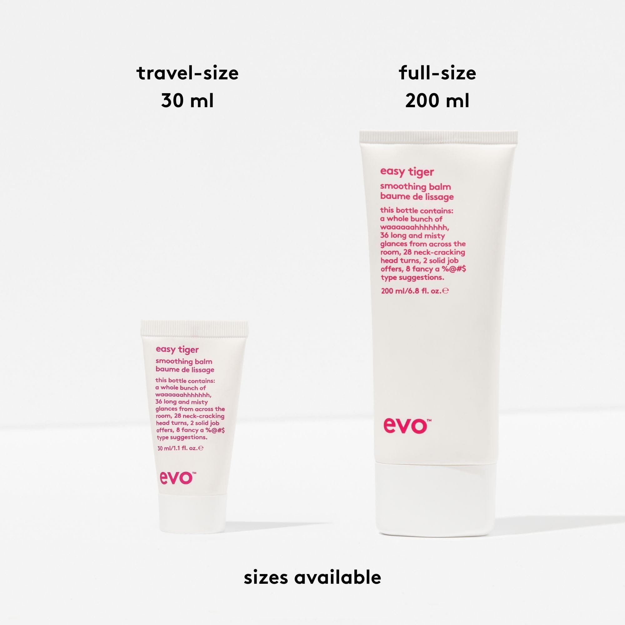 EVO Easy Tiger smoothing balm heat-protection-film emphasizes safeguarding hair during heat styling.