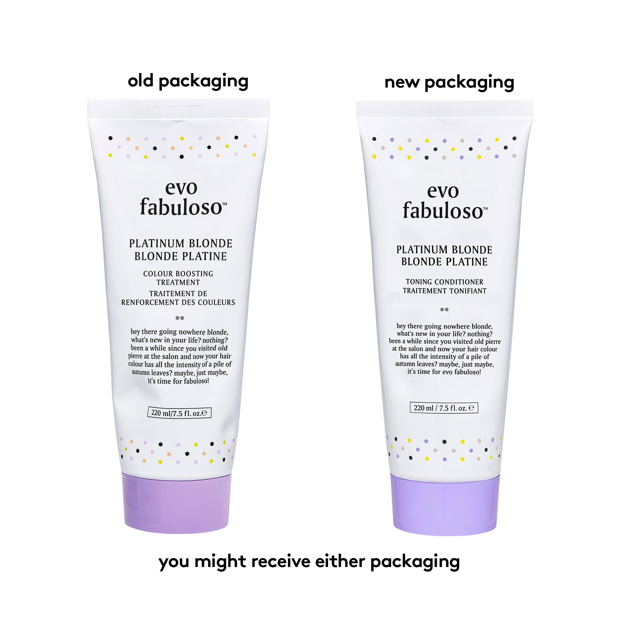EVO Fabuloso Platinum Blonde Toning application scene with gloves in use.