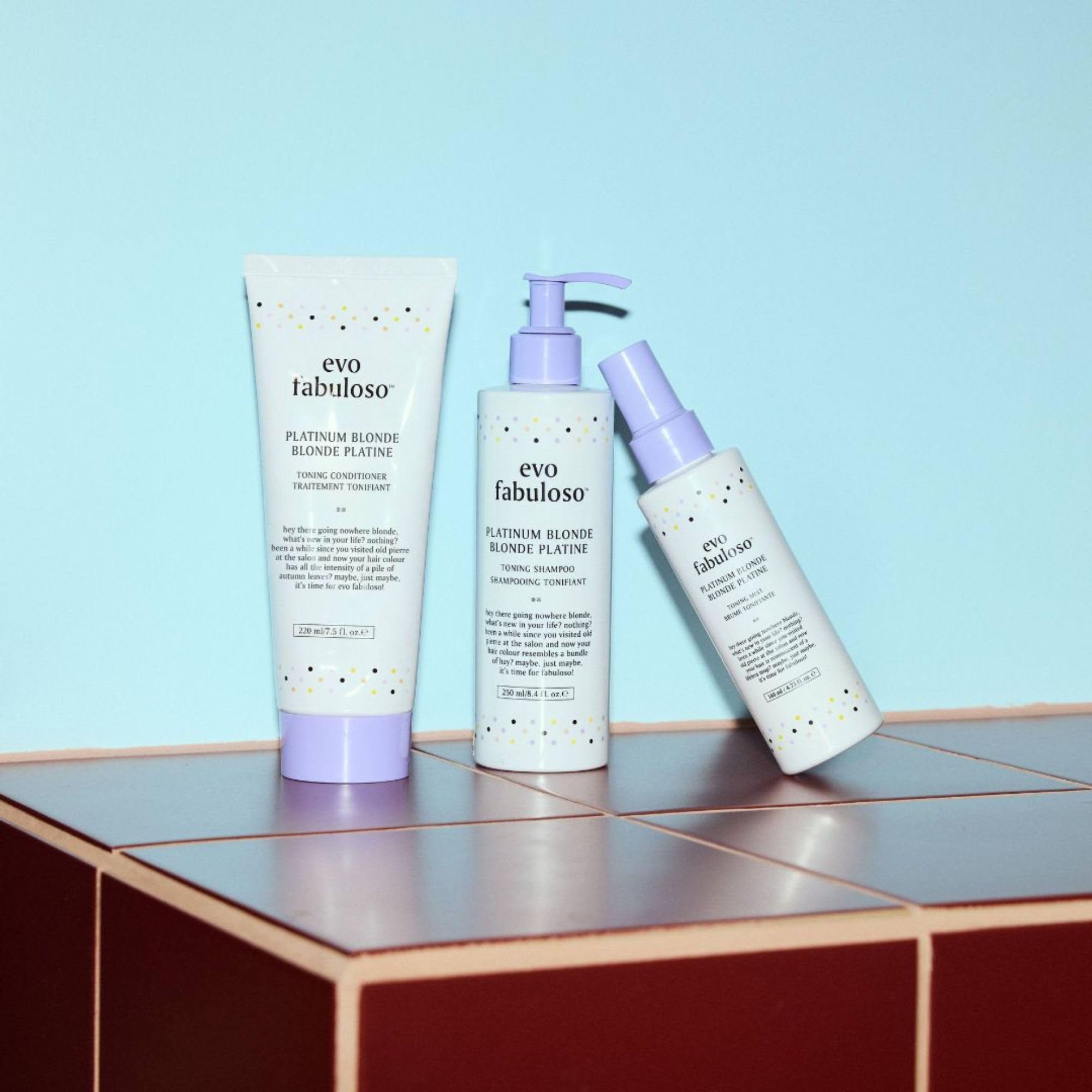 EVO Fabuloso hair after treatment demonstrates hydrated color-treated hair.